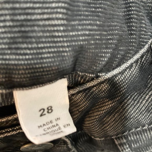 BDG gray black corduroy button front mini skirt 28 - Picture 6 of 7